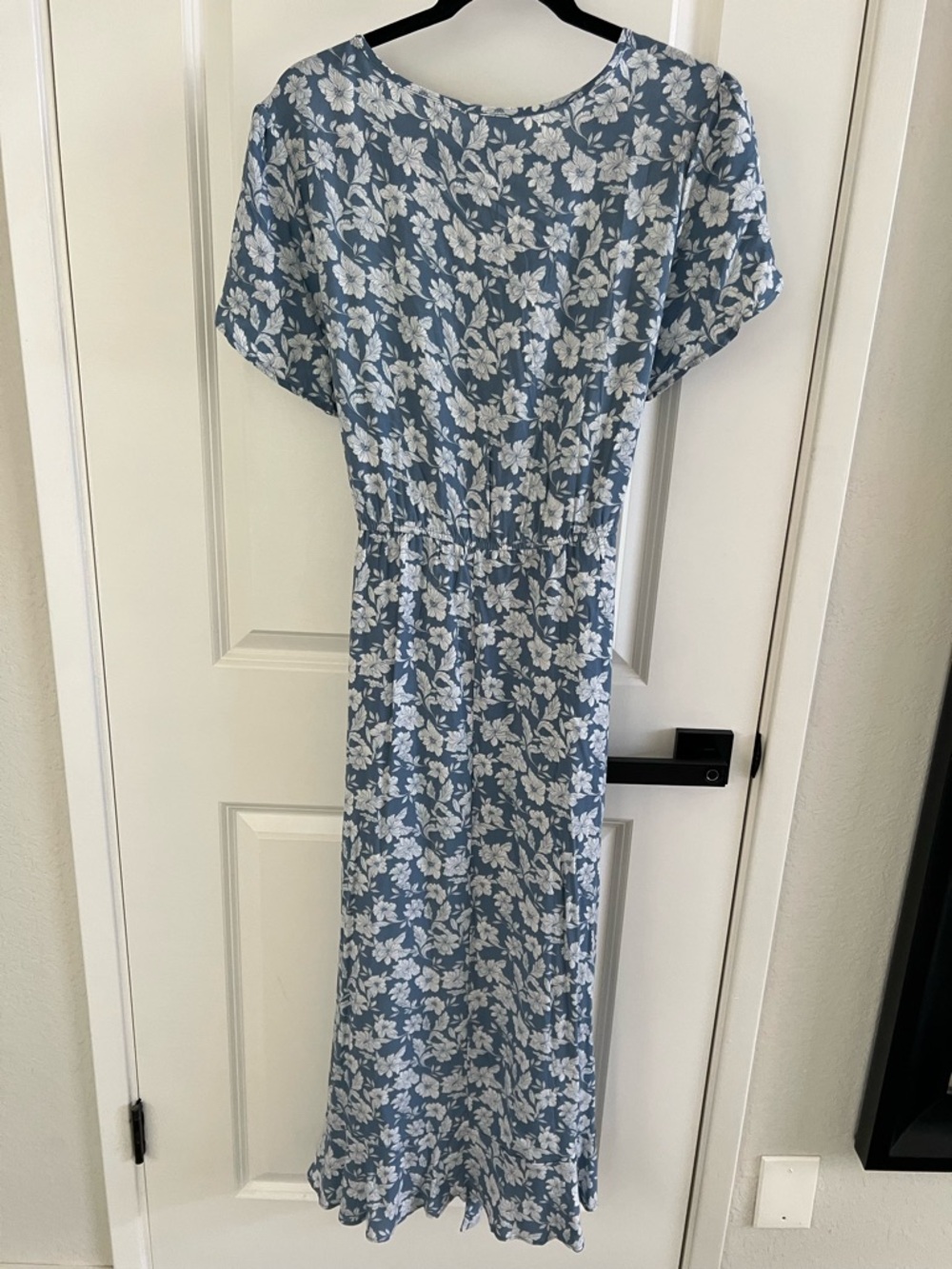 NAIF Dusty Blue Floral Wrap Maxi Dress - Picture 5 of 5